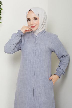 کلاه و ابایا طوسی زنانه کتان A S HAZIR GİYİM - کد 932726778