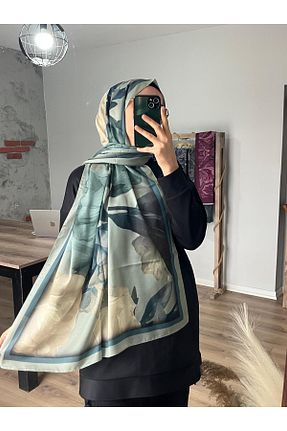 شال سبز زنانه پنبه پلی استر Merwiss - کد 932724501