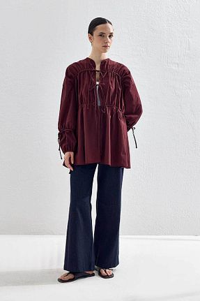 پیراهن حجاب زرشکی زنانه Relaxed Hooopstore - کد 932742240