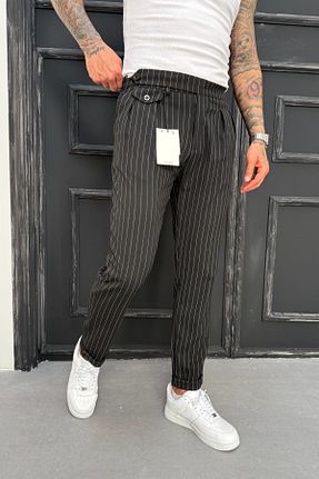 شلوار مشکی مردانه پنبه ای MADZEYMODA - کد 926697952