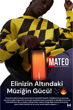 اسپیکر بلوتوث مشکی MATEO - کد 896895325