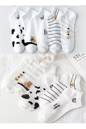 جوراب سفید زنانه پنبه ای SOCKSHION - کد 749745221