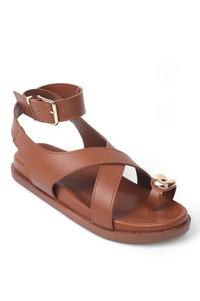 صندل قهوه ای زنانه پاشنه تخت Capone Outfitters - کد 932746869