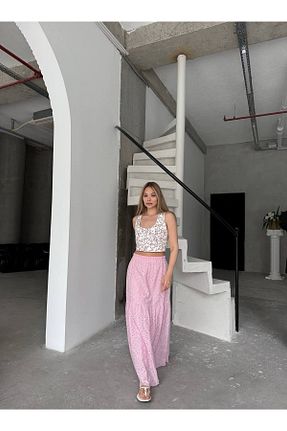 دامن صورتی زنانه لیکرا İLKCET MODA - کد 932743494
