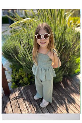 ست بالاتنه و پائین تنه خاکی بچه گانه بافتنی My Kids Wear - کد 929059534