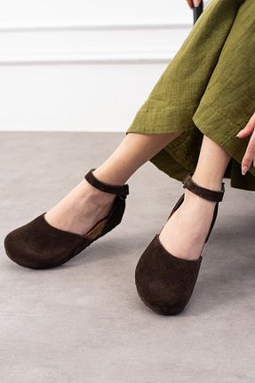 بابت قهوه ای زنانه چرم خالص Uniqueqoop - کد 931894764