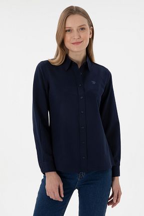 پیراهن سرمه ای زنانه یقه پیراهنی U.S. Polo Assn. - کد 862507958