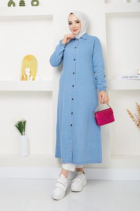 کلاه و ابایا سرمه ای زنانه جین Pamuk Butik - کد 809524615