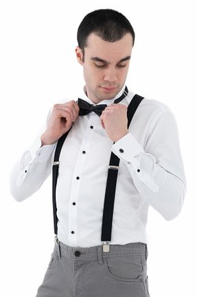 آویز شلوار مشکی زنانه پارچه ای ELROZO - کد 930355961