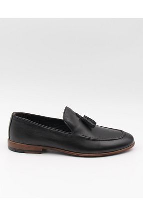 کفش کژوال مشکی مردانه چرم خالص Nesil Shoes - کد 118650065