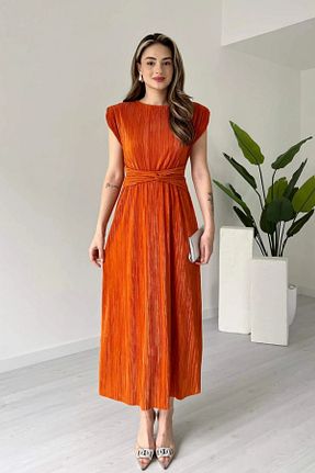 لباس نارنجی زنانه بافتنی MODAMİNEM - کد 932781832