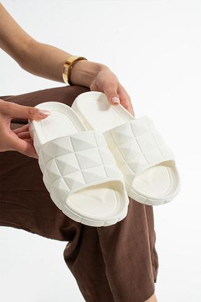 دمپائی سفید زنانه EVA MODA BULVARI - کد 931534021