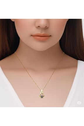 گردنبند جواهر زرد زنانه استیل ضد زنگ magische - کد 932345497
