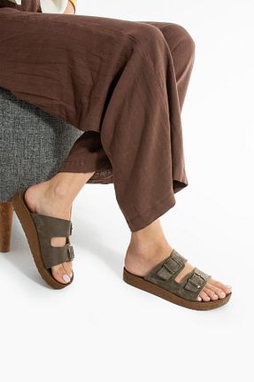 دمپائی رنگی زنانه چرم مصنوعی MODA BULVARI - کد 931538751