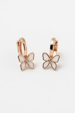 گوشواره جواهر سفید زیرکن MakeWell - کد 932781200