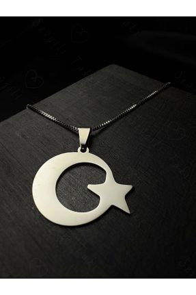 گردنبند استیل ( فولاد ) زنانه استیل ضد زنگ SEVGİLİ TAKI - کد 932791319