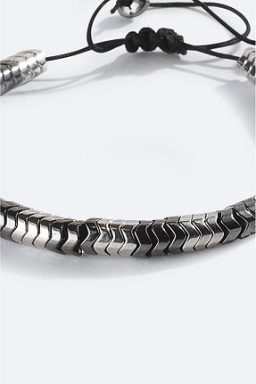 دستبند جواهر طوسی مردانه سنگ طبیعی Avva - کد 865657301
