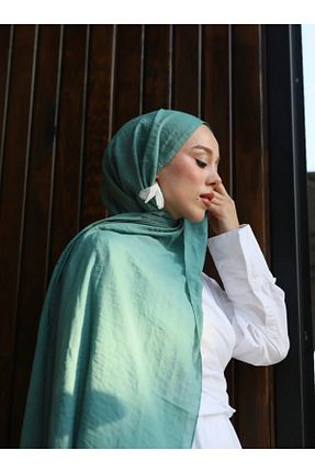 شال فیروزه ای زنانه پنبه ای Modakaşmir - کد 932805581
