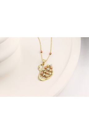 گردنبند نقره زرد زنانه 925 عیار Vicenza Jewelery - کد 880133090