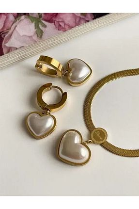 ست استیل طلائی زنانه استیل ضد زنگ Kuşkaya Ticaret - کد 807669104