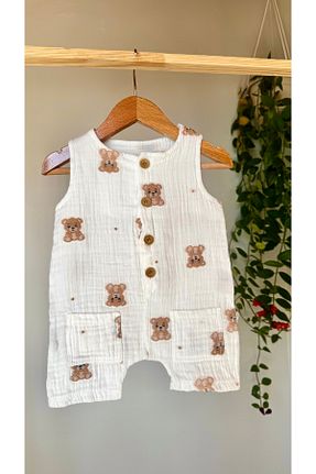 سرهمی بژ بچه گانه بدون آستین HEPSİ BEBEK - کد 932814555