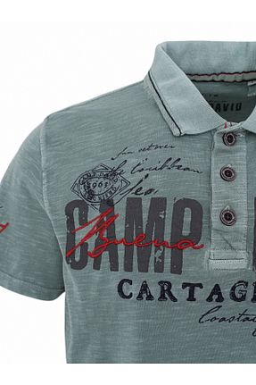 پولوشرت خاکی مردانه %100 پنبه Camp David - کد 932812195