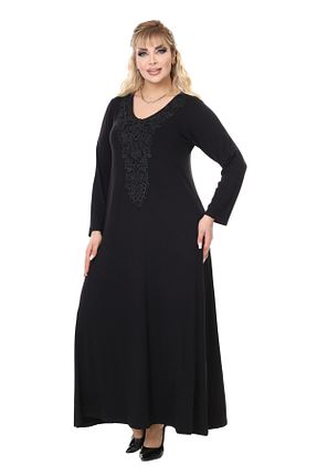 لباس سایز بزرگ مشکی زنانه ویسکون MELSAY - کد 932815277