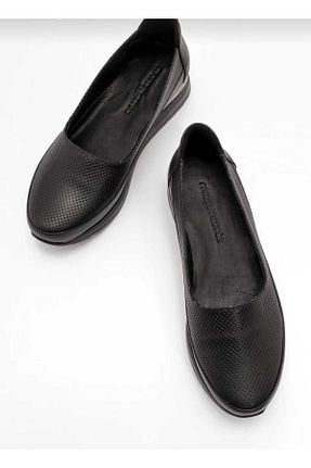 کفش کژوال مشکی زنانه چرم خالص Mammamia - کد 932822969