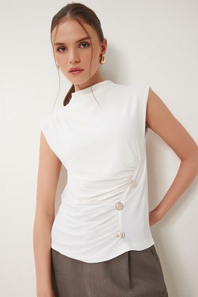 بلوز نباتی زنانه ساده Happiness İstanbul - کد 930970323