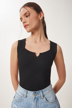 بلوز مشکی زنانه ساده Happiness İstanbul - کد 930995340