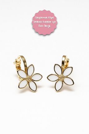 گوشواره جواهر سفید پوشش زاماک MakeWell - کد 931090101