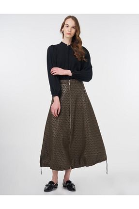 دامن حجاب خاکی زنانه رگولار Kayra - کد 931105659