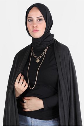 شال مشکی زنانه پلی استر Alvina - کد 803864327