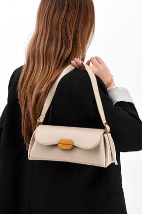 کیف دوشی بژ زنانه چرم مصنوعی Berlin bags - کد 931120127