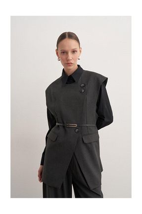 ست بالاتنه و پائین تنه حجاب طوسی زنانه رگولار FUSHYA - کد 931130010