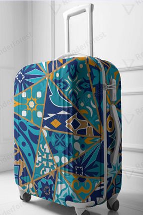 کاور چمدان آبی ابعاد بزرگ MEDBRIGHT - کد 824327250