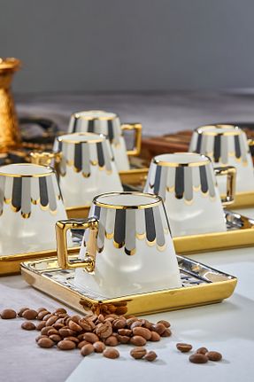 فنجان قهوه طوسی 6 نفره Cooker - کد 931146030
