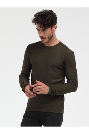 پلیور خاکی مردانه ساده Loft - کد 2838751