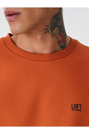 سوئیشرت نارنجی مردانه ساده Loft - کد 760596482
