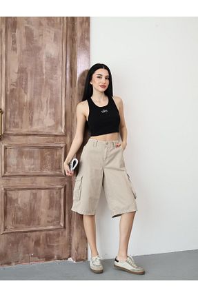 شلوارک و برمودا بژ زنانه مام فیت BPF - کد 931211276