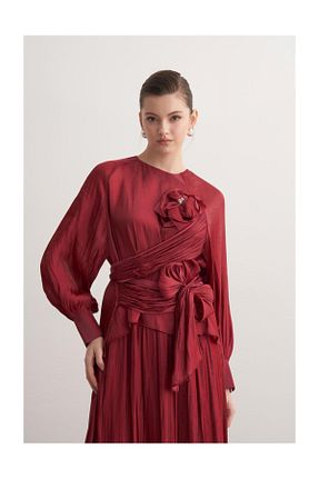 ست بالاتنه و پائین تنه حجاب زرشکی زنانه رگولار FUSHYA - کد 931191846