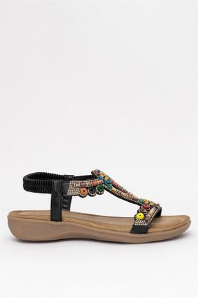 صندل مشکی زنانه پاشنه تخت Guja - کد 931225065