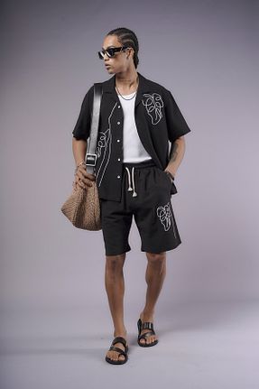 ست بالاتنه و پائین تنه مشکی مردانه بافتنی Butik - کد 931187875