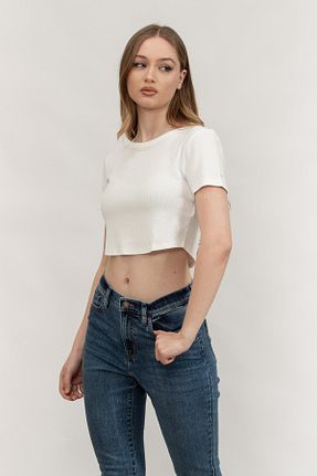 تیشرت نباتی زنانه یقه دوچرخه Dkny - کد 931181425