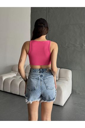 بلوز صورتی زنانه ساده Azelya - کد 931175507