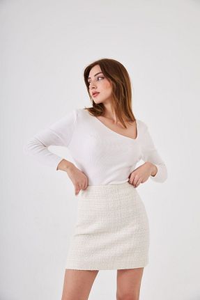 دامن سفید زنانه SELECTION PATRICE - کد 931171722