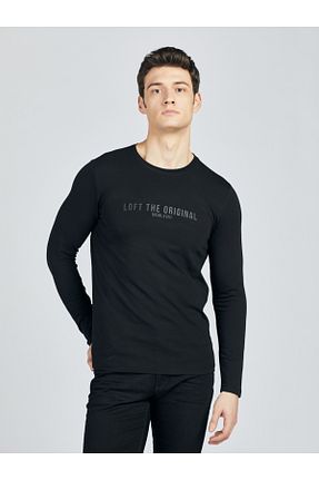 تیشرت مشکی مردانه اسلیم فیت Loft - کد 36303016