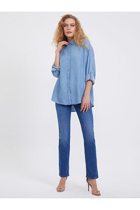 شلوار جین سرمه ای زنانه رگولار Loft - کد 37247628