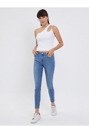 شلوار جین آبی زنانه پاچه تنگ Loft - کد 37073181