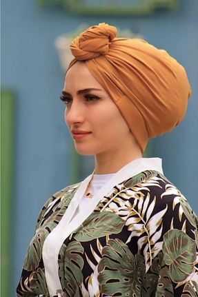 شال زرد زنانه پنبه ای Resta - کد 931199957